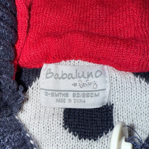 Kids Navy and White Polka Dot Sweater - Picture 2 of 3